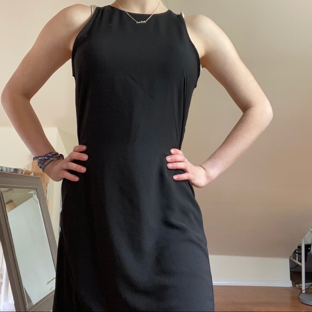 Black midi dress